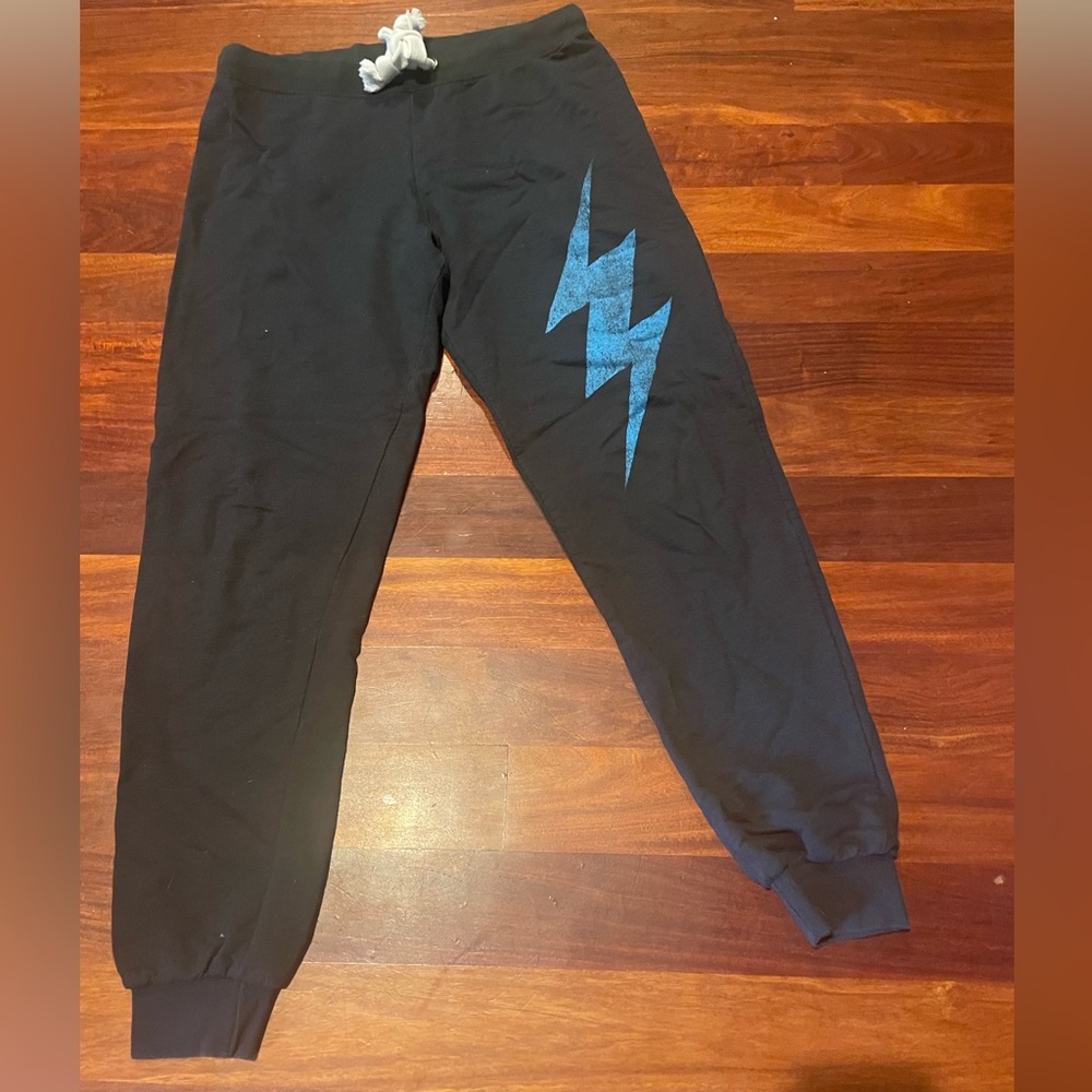 Prince Peter collection jogger sweatpant w teal lighting bolt